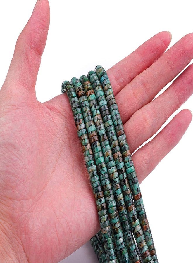 BEADIA Natural African Turquoise Spacer Beads Caps Loose Semi Gemstone for Beading Jewelry Making 6mmx3mm 38cm - Image 2