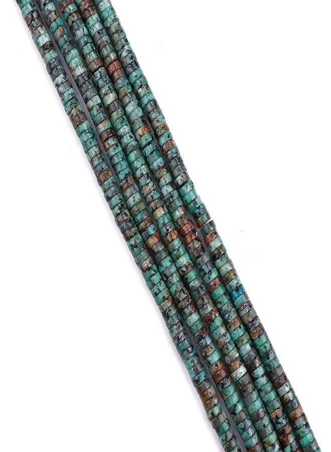 BEADIA Natural African Turquoise Spacer Beads Caps Loose Semi Gemstone for Beading Jewelry Making 6mmx3mm 38cm - Image 3