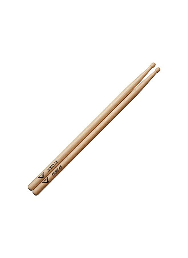 Vater - Vater Power 5B Wood Tip Hickory Drumsticks, Pair - Image 1