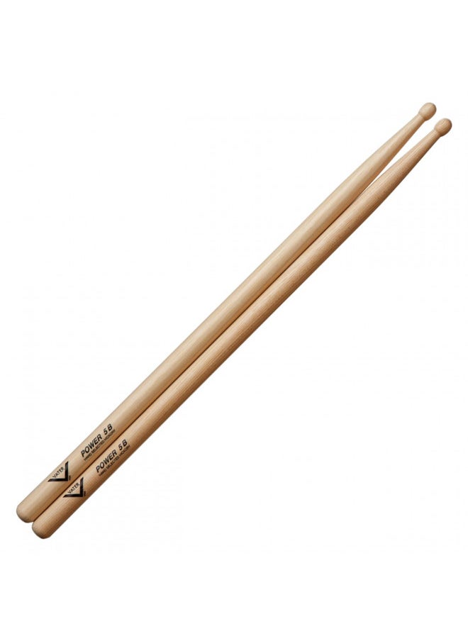 Vater - Vater Power 5B Wood Tip Hickory Drumsticks, Pair - Image 1
