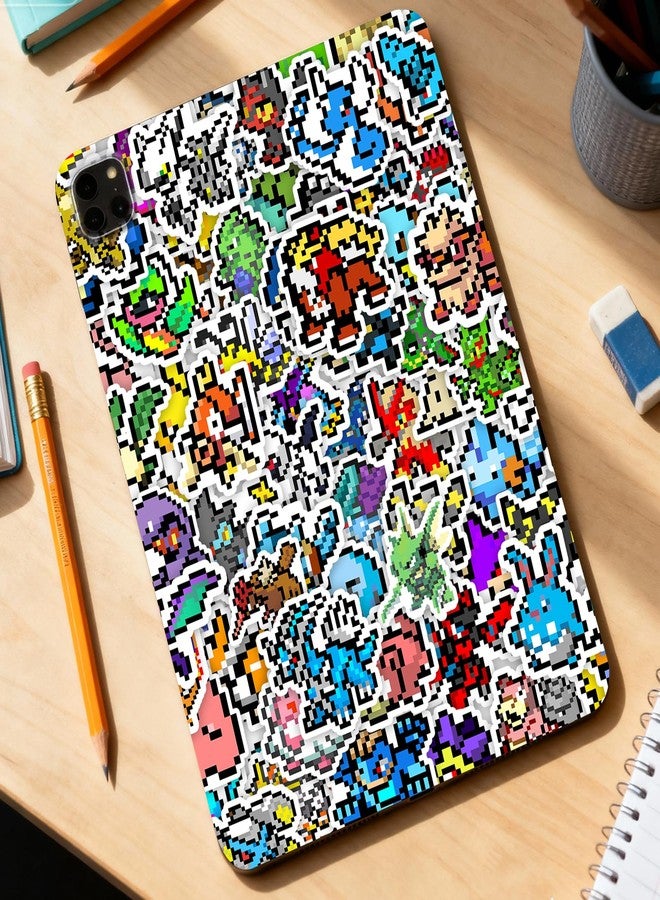 Pounchi Retro Video Game Stickers (100 Pcs) Cute Pixel Game PVC Sticker, Gifts for Laptop Water Bottle Skateboard Party Supplies Decorations Teens Kids - Image 3