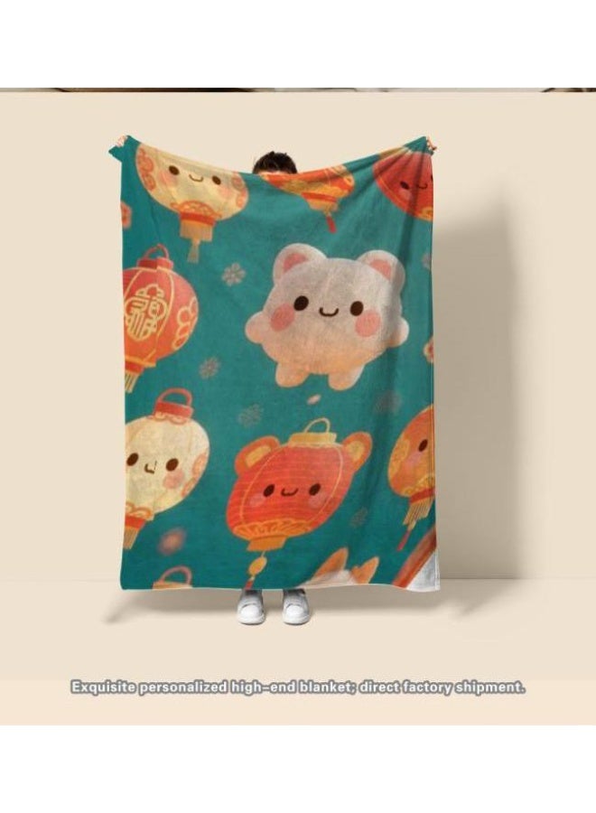 general Baby and children's cartoon flannel thin blanket (warm and comfortable, suitable for sleep, game use) 70cm*100cm - Image 2
