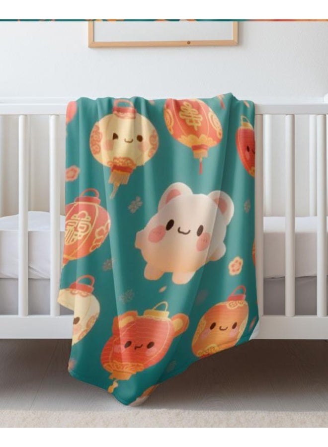 general Baby and children's cartoon flannel thin blanket (warm and comfortable, suitable for sleep, game use) 70cm*100cm - Image 3