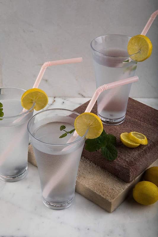 Finner طقم كؤوس شرب ماء شفاف غير قابل للكسر 6 قطع من البلاستيك الغذائي خالي من BPA - Image 4