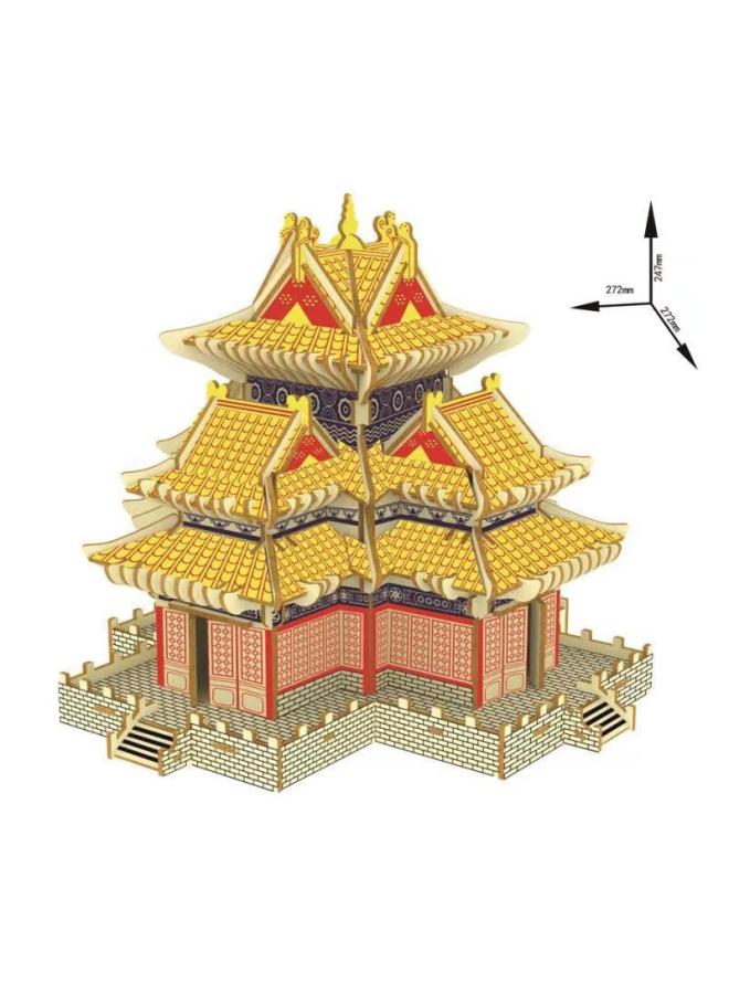 قطع الليزر نموذج البناء القديم اليدوية ثلاثية الأبعاد لغز خشبي العتيقة سلسلة اللعب بالجملة-اللون: الأبراج (لوحة الليزر الخشبية الذكية) - Image 1