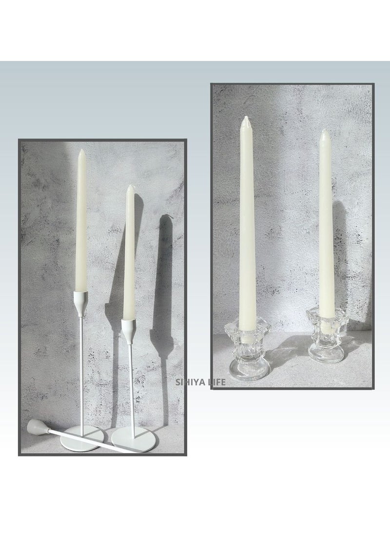 Set of 12 Ivory Taper Candlesticks | 10 Inch (25cm) Tall Tapered Candles | Dripless Dinner Candle Sticks | Natural Wax with Cotton Wicks | 8 Hour Burn Time - pzsku/Z23EB25432E84B9AA32E3Z/45/_/1711608883/0f51be67-60d5-4eac-abb1-96e10e0bde50