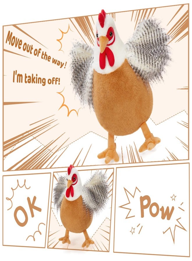 MaoGoLan 8Pcs Chicken Stuffed Animals, Stuffed Laying Hen Chicken Plush Toys with 3 Babies Chickens and 3 Eggs,1 Nest House Plush Set, Cute and Soft Farm Stuffed Animals Gift for Kids,Girls,Boys,White - Image 2