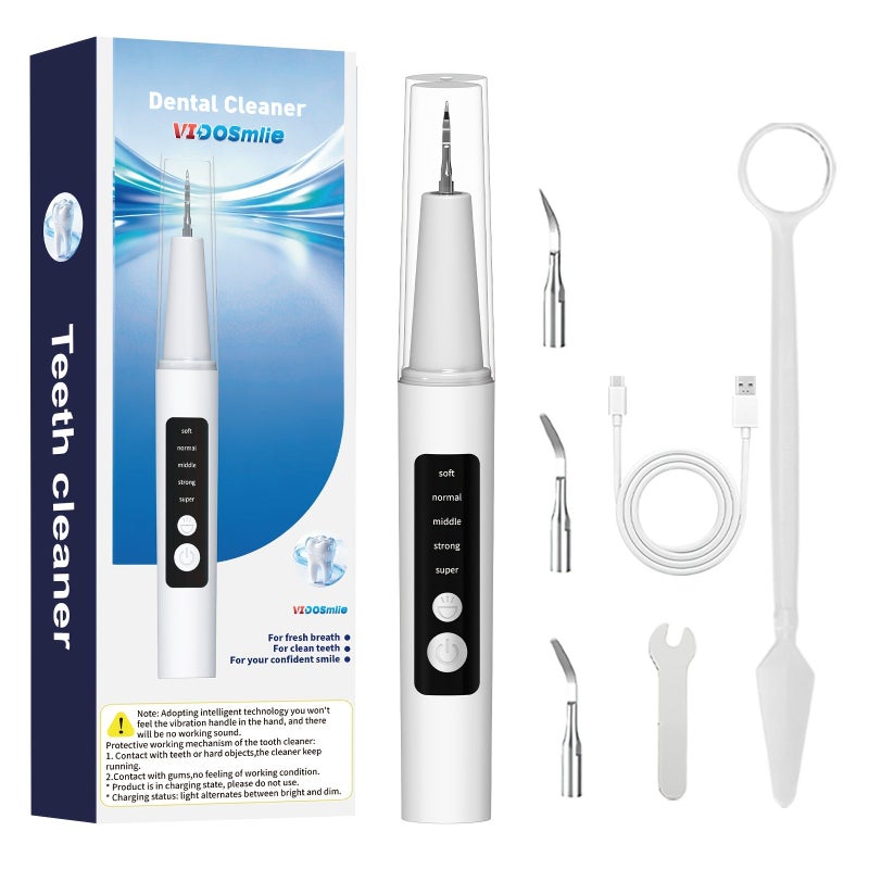 1 Vidosmlie Rechargeable USB Interdental Cleaner 5 Speed LED Light Portable Plaque Removal - Image 5