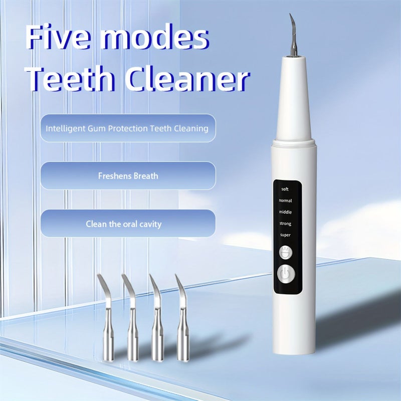 1 Vidosmlie Rechargeable USB Interdental Cleaner 5 Speed LED Light Portable Plaque Removal - Image 1