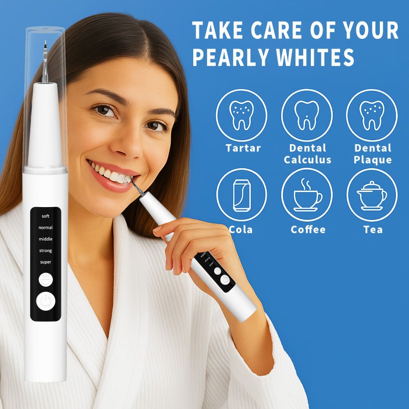 1 Vidosmlie Rechargeable USB Interdental Cleaner 5 Speed LED Light Portable Plaque Removal - Image 4