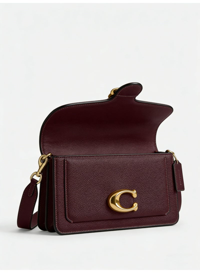 coachoutlet Vintage-Inspired Coach Tabby Satchel – Burgundy C Logo Designer Handbag - Image 2