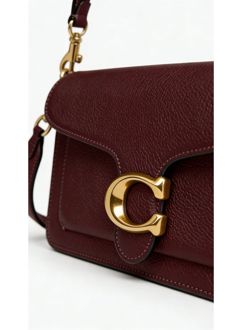 coachoutlet Vintage-Inspired Coach Tabby Satchel – Burgundy C Logo Designer Handbag - Image 3