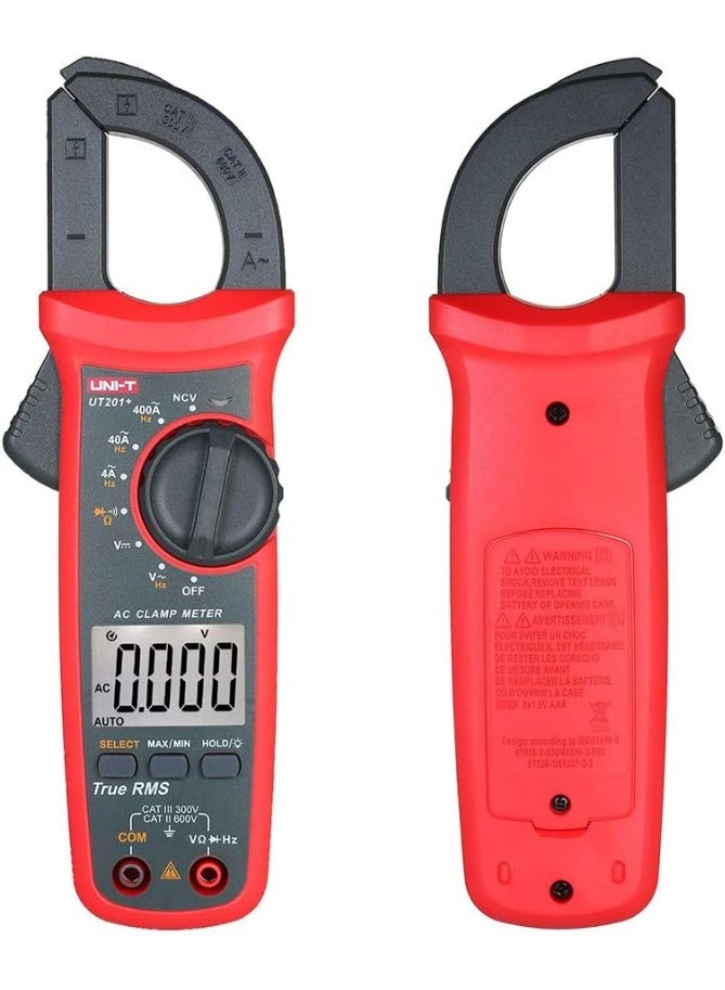 UNI-T UT201+ Digital Clamp Multimeter – AC/DC Current, Voltage, Resistance, Continuity & Diode Test | LCD Display | Auto Range, High Accuracy, Portable Clamp Meter - Image 4