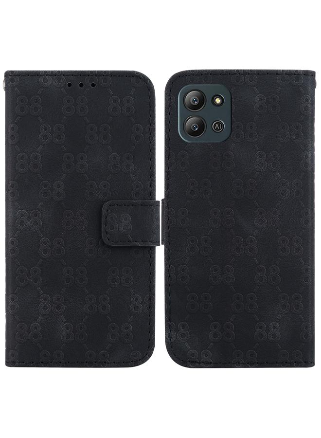 اس-توب جراب لهاتف Infinix Hot 11 2022، جراب هاتف جلدي مزدوج منقوش على شكل 8 - Image 1