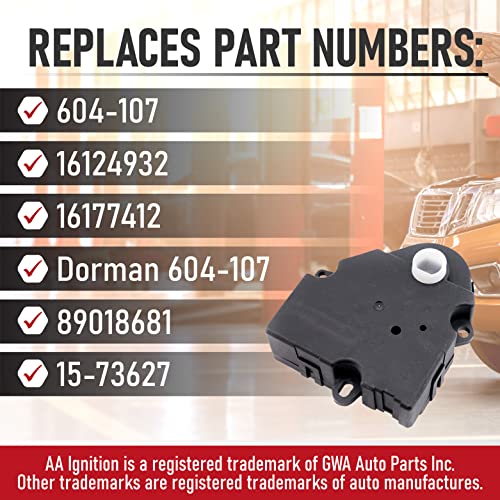 AA Ignition HVAC Air Blend Door Actuator - Replaces 604107, 16124932, 16177412, 604-107 - Compatible with Chevy, GMC Vehicles and More - Tahoe, Monte Carlo, Corvette, Malibu, K1500 Suburban, Yukon, Regal - Image 4