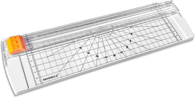 RAYSON RC4000W-US Paper Cutter Trimmer, A4 Size (12 inch) Paper Cutter for Coupon, Craft Paper and Photos (White) - Image 1