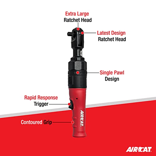AIRCAT Pneumatic Tools 805-HT-5 High Torque Ratchet Wrench 130 ft-lbs - 1/2-Inch - Image 2