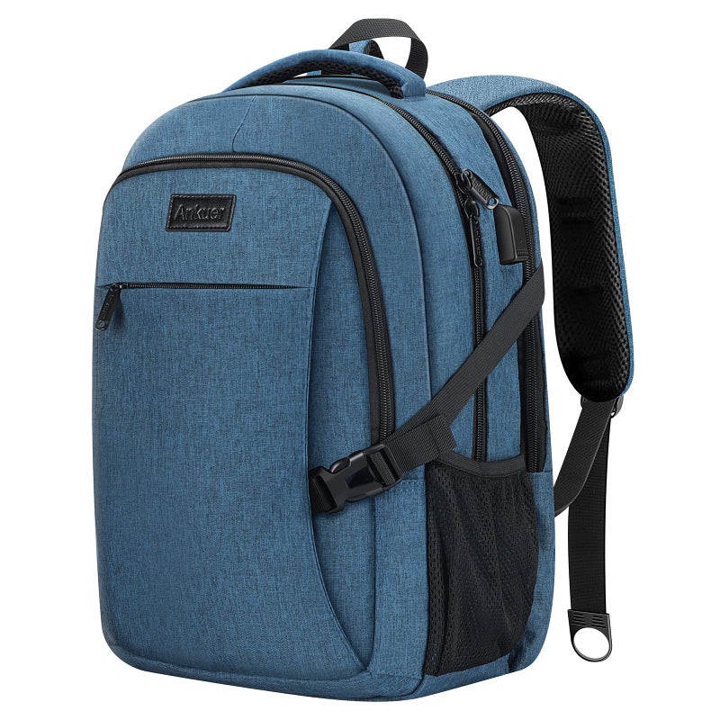 ANKUER ANKUER Backpacks for Men, Backpack Fits Up 15.6 in Laptop Backpack for Travel, Backpacks with USB Charging Port, Work Business Backpack for School (Blue)  - Image 1