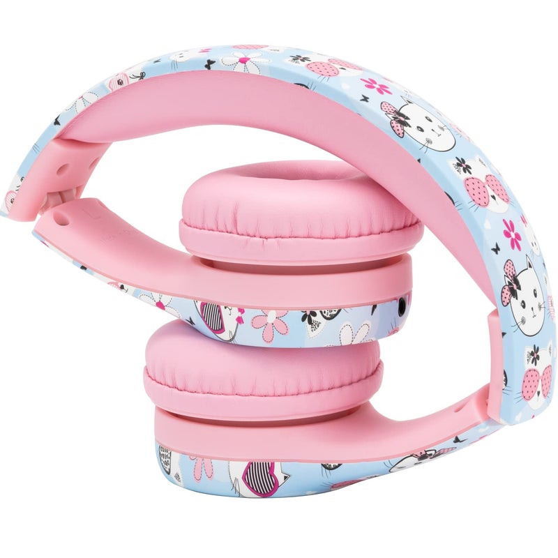 Snug Play+ Kids Headphones â€“ Volume Limited 93dB for Safe Listening â€“ Foldable, Durable Headphones for Toddlers, Boys & Girls â€“ Tangle-Free Cord â€“ Ideal for Travel, School, Tablets - Kitty - Image 4
