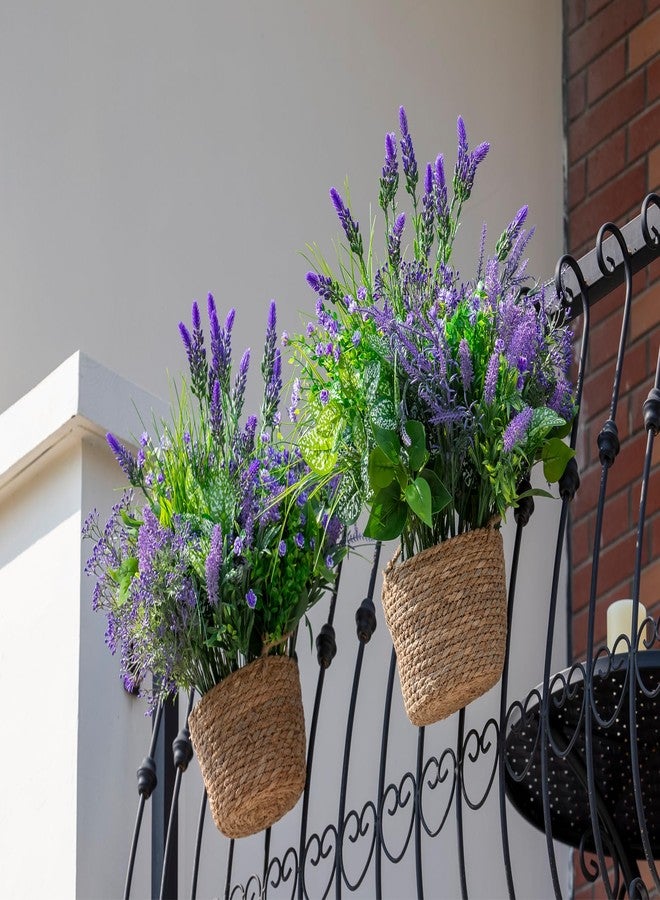 Green Moon 20 Bundles Artificial Lavender Plants Outdoor Fake Outdoor Plants UV Resistant Faux Hanging Plants for Home Planter Garden Patio Front Porch Yard Decor - Image 3