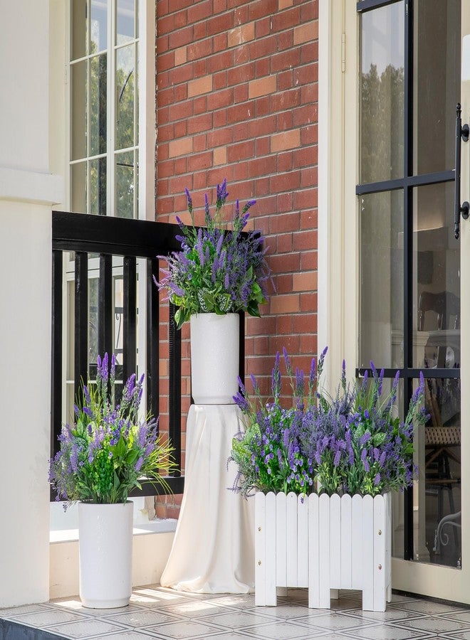 Green Moon 20 Bundles Artificial Lavender Plants Outdoor Fake Outdoor Plants UV Resistant Faux Hanging Plants for Home Planter Garden Patio Front Porch Yard Decor - Image 5