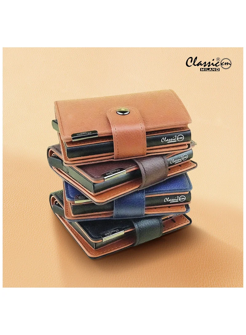 Classic Milano Tan (W-956-2#B) Classic Milano RFID Blocking Faux Leather Wallet for Men and Women | Card Holder Wallet Pop-up, Credit Card Holder for Men | Wallet for Men & Women’s Card Wallet for Men | Best Price UAE