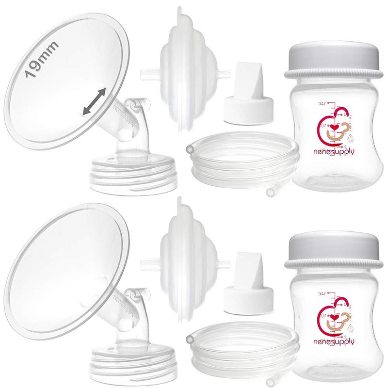 قطع غيار نينسوبلاي متوافقة مع مضخة الثدي سبكترا S2 S1 9 بلس لاستبدال قطع مضخة سبكترا ملحقات S2 فوهة 19 مم صمام بطة أنابيب زجاجات ضخ واقي من التدفق العكسي