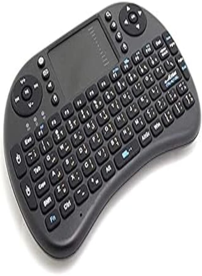 Generic - Wireless Arabic English 2.4G Qwerty Air Mouse Mini Keyboard for PC Notebook Android TV Box - Image 1