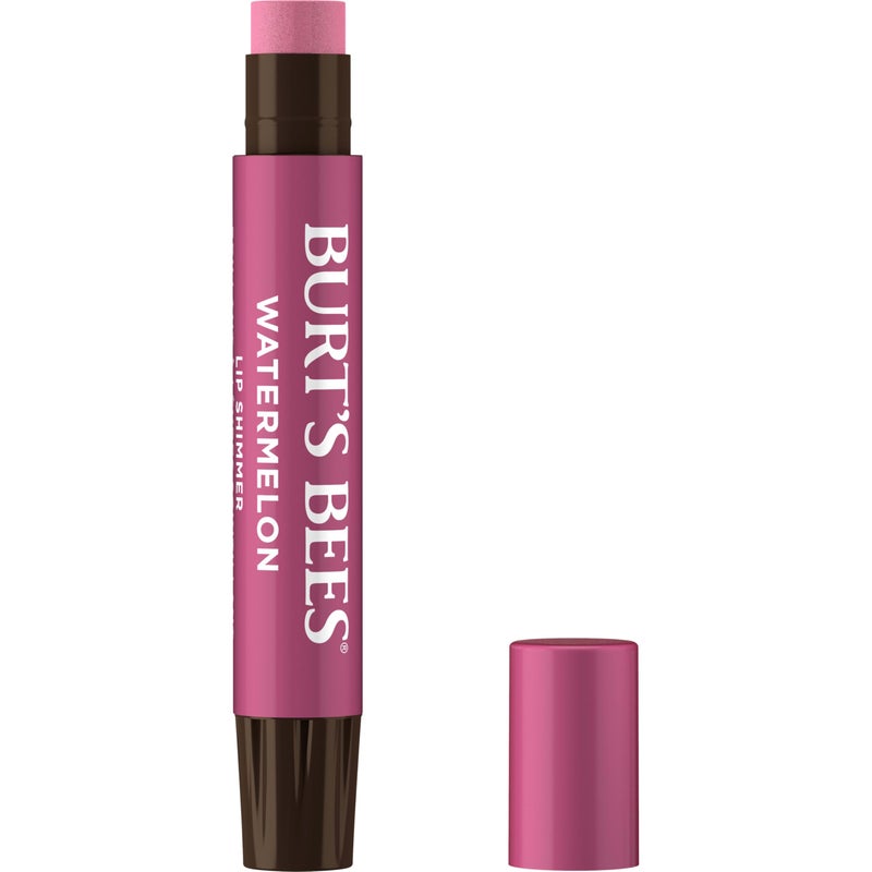 Burt's Bees Shimmer Lip Tint, Tinted Lip Balm Stick, Moisturizing for All Day Hydration with Natural Glowy Pigmented Finish & Buildable Color, Watermelon, 1 Tube, 0.09 oz. - Image 2