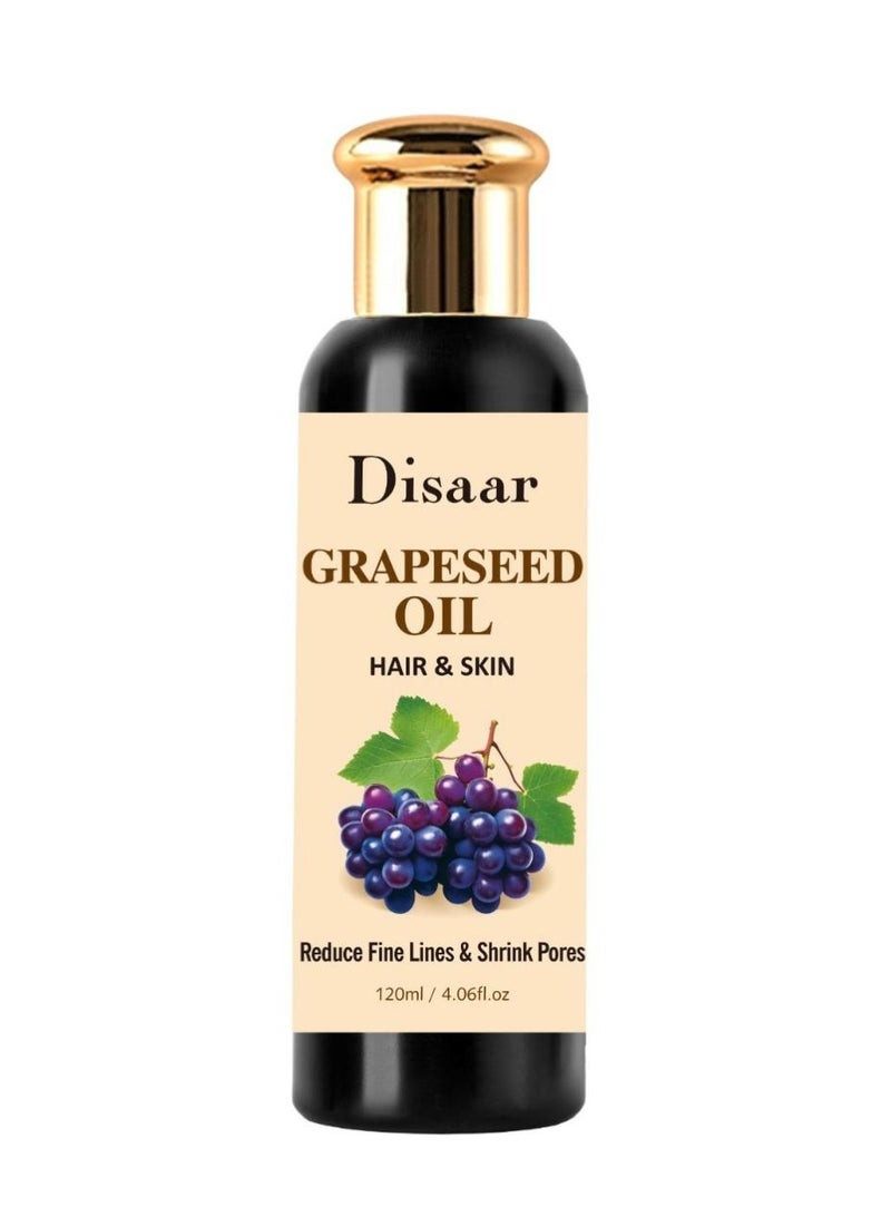 Disaar Grapeseed Oil Hair And Skin Reduce Fine Lines And Shrink Pores 120 ML