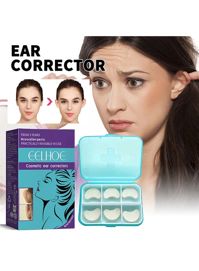 EELHOE Cosmetic Ear Correctors 6 Count, Waterproof Ear Correction Patches, Ear Correction for Prominent Protruding Ears, Discreet Protruding Ear Care Products for Unisex Use - Image 1