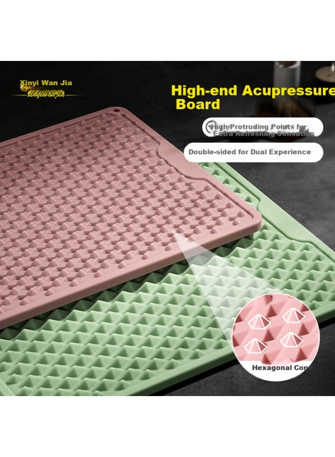 xinyiwanjia Soft Silicone Acupressure Mat For Slow Running, Foot Massage Mat For Plantar Fasciitis, Indoor Arch Support Thick Toe Pressure Plate For Foot Pain Relief  - Image 2