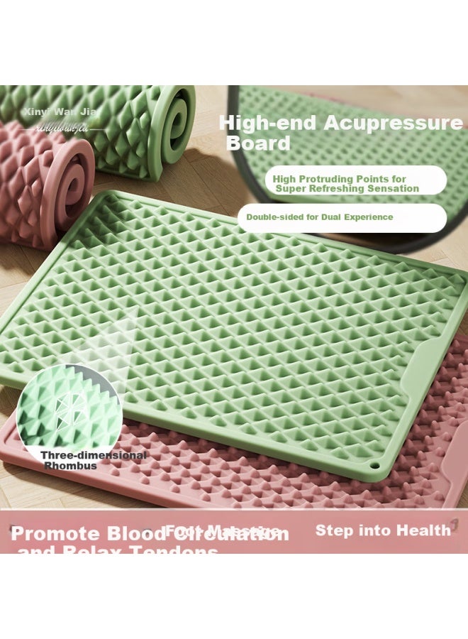 xinyiwanjia Soft Silicone Acupressure Mat For Slow Running, Foot Massage Mat For Plantar Fasciitis, Indoor Arch Support Thick Toe Pressure Plate For Foot Pain Relief  - Image 1