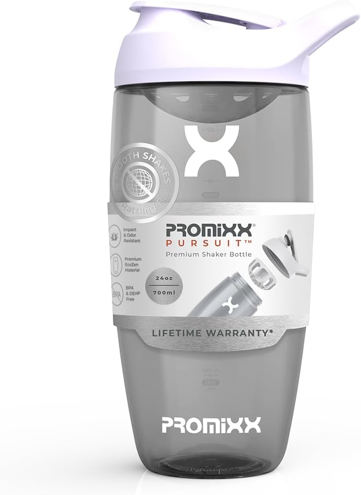 PROMIXX Pursuit Protein Shaker Bottle - Premium Shaker For Protein Shakes - Lifetime Durability, Leakproof, Odourless - 700Ml / 24Oz (Arctic White) - Image 1