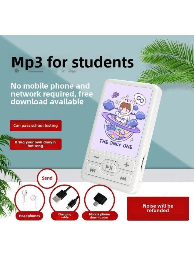 Can Be Put Out For Students To Listen To Songs Artifact Mp3 Walkman Cartoon Mini Portable Music Player-Body Color:Gold List Title-Memory Capacity:Can Be Placed Externally Mp3 + Full Set Of Accessories + 64g Memory Card  - Image 4