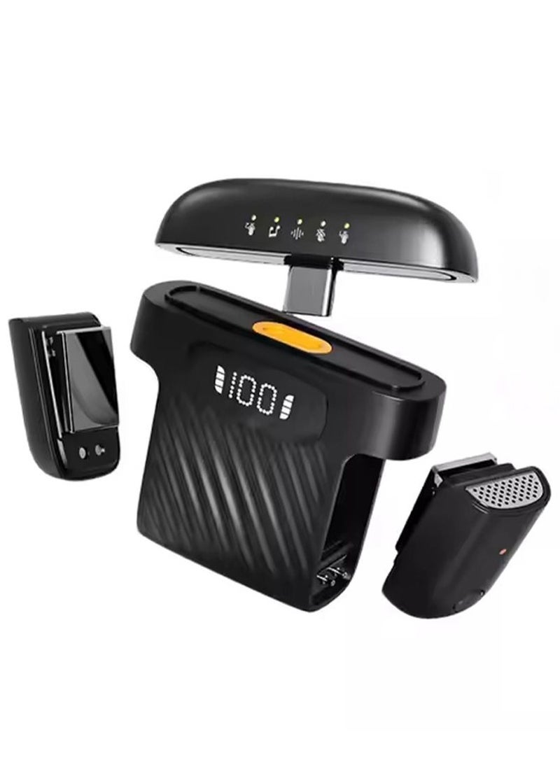 MOCOM M8 Mini One-to-Two Wireless Lavalier Microphone Kit | Intelligent Noise Cancellation | Omni-Directional | Portable Type-C & iPhone Compatible Mic for Live Streaming, Interviews, Vlogging & Stage Performance | Compact & Stylish Design  - Image 1