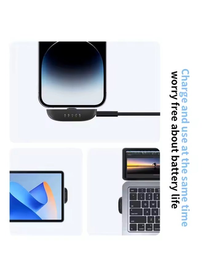 M8 Mini One-to-Two Wireless Lavalier Microphone Kit | Intelligent Noise Cancellation | Omni-Directional | Portable Type-C & iPhone Compatible Mic for Live Streaming, Interviews, Vlogging & Stage Performance | Compact & Stylish Design