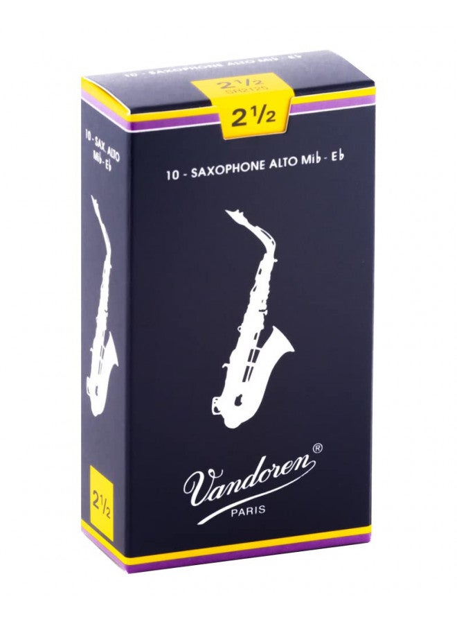 Vandoren SR2125 Alto Sax Traditional Reeds Strength 2.5; Box of 10 - Image 2