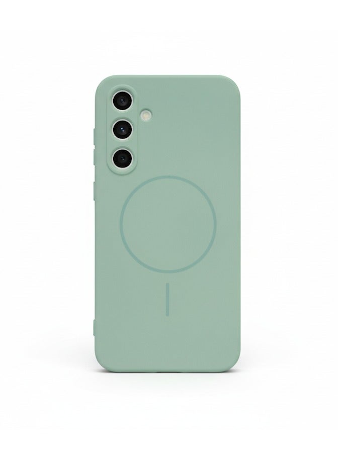 جراب متوافق مع هاتف Samsung A05s - جراب MagSafe الواقي المقاوم للخدش، نحيف وخفيف الوزن، بطانة من الألياف الدقيقة - (فيروزي)