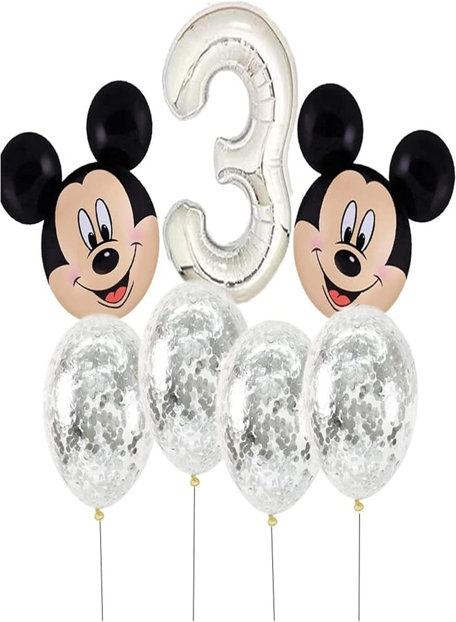 Secret Balloons 3set Minnie Mickey head mouse Foil Balloons Happy Birthday party Decorations kids Cartoon Party toys
