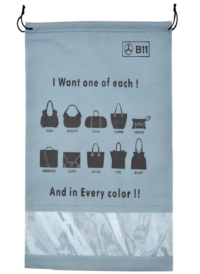 B11 Women Handbag Purse Dust Cover Bags (Pack of 10) TRavel Organizer Storage Bag for Girls - Image 3