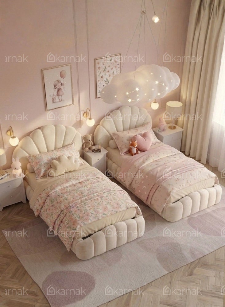 KARNAK Petalia Single Kids Bed – Cream - Image 2