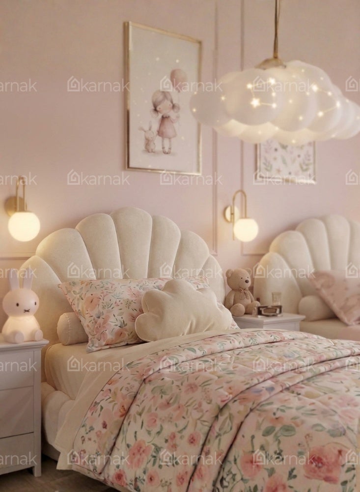 KARNAK Petalia Single Kids Bed – Cream - Image 3