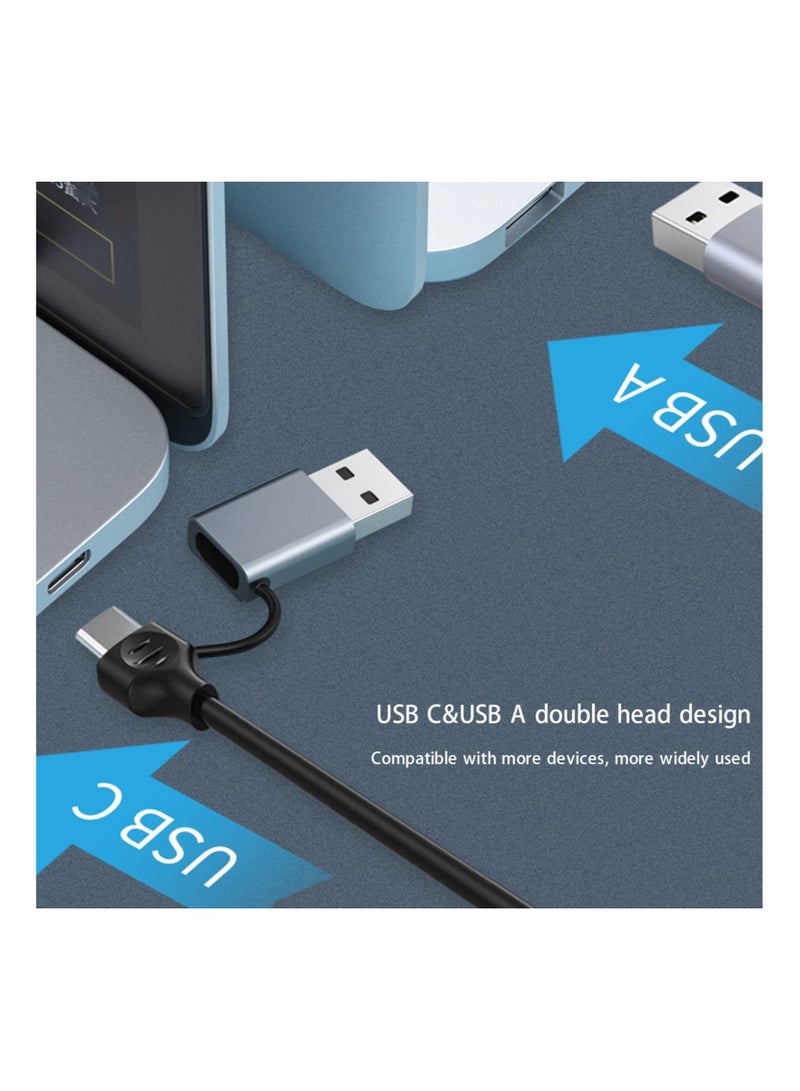 Captaintech USB to Ethernet Adapter, USB C to Ethernet Adapter, Dual USB A/USB C to RJ45 Type-C 100 Gigabit Ethernet LAN Network, Adapter Fit for MacBooks Pro 2020 MacBooks Air MacBooks OS 10.11-10.15 Windows - Image 4