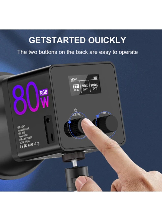 مامن SL-C80R ( 80W ) RGB Video COB Fill Light - Image 4