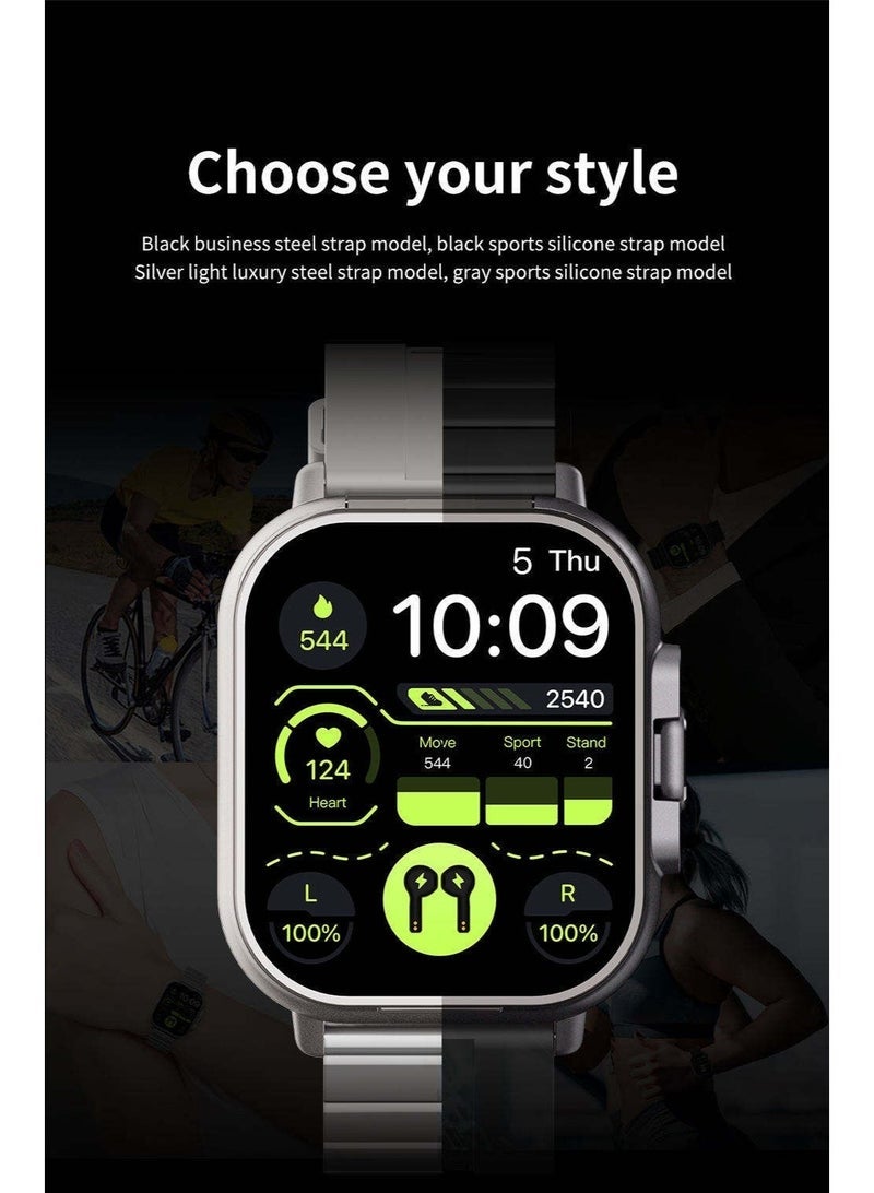 Smartbarry A70 Smart Watch with Built-in Wireless Earbuds - 2-in-1 Fitness Tracker, Heart Rate & Sleep Monitor, Bluetooth Call & Music, Large HD Display, Black - Ramadan Wellness & Tech Essential - Image 5