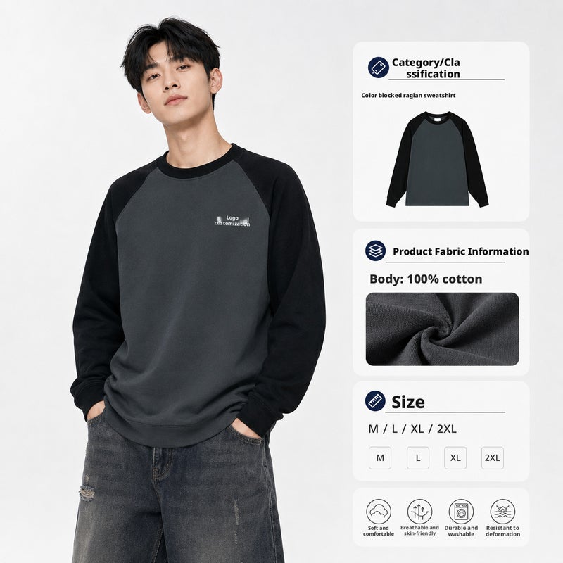 Men's Long Sleeve Cotton T-Shirt - Image 3