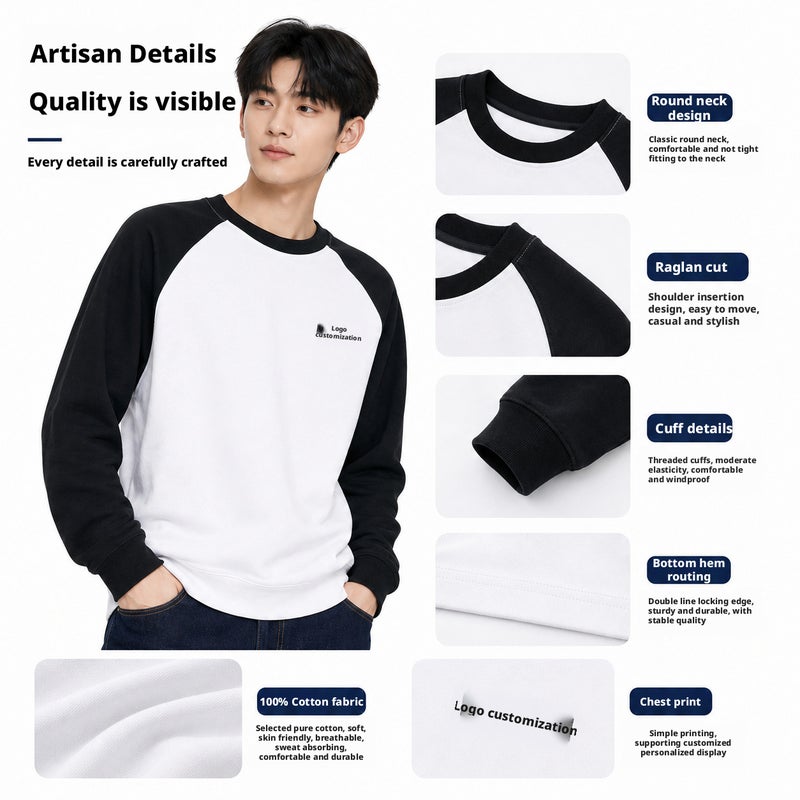 Men's Long Sleeve Cotton T-Shirt - Image 2