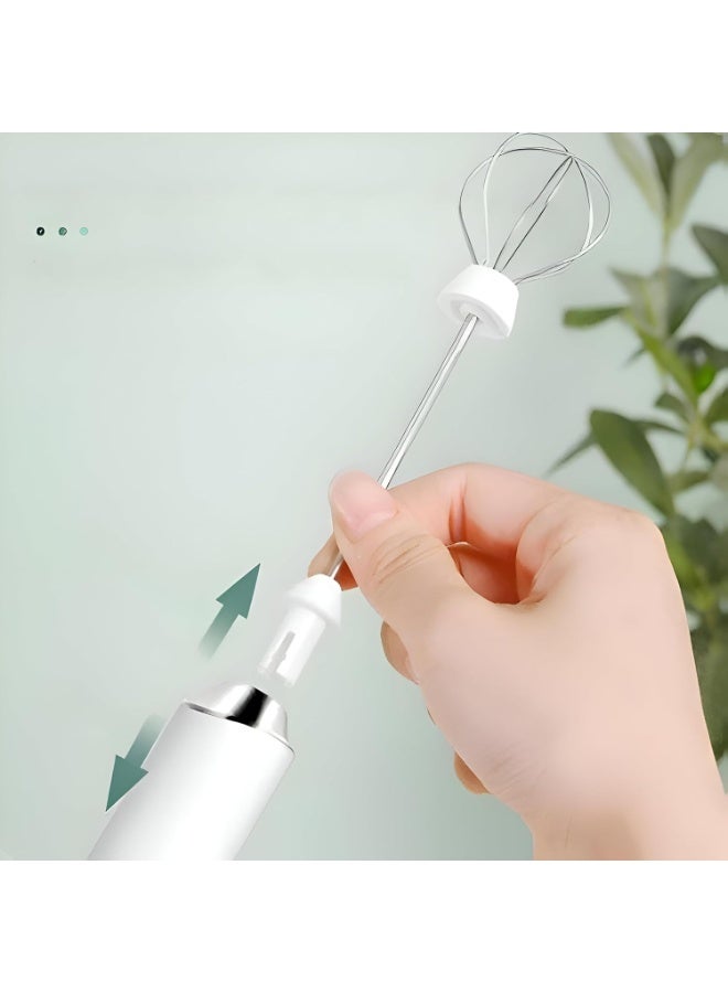 مخفقة حليب كهربائية قابلة للشحن USB بثلاث سرعات – مضرب حليب يدوي لصنع رغوة القهوة والكابتشينو واللاتيه والشوكولاتة الساخنة - Image 4