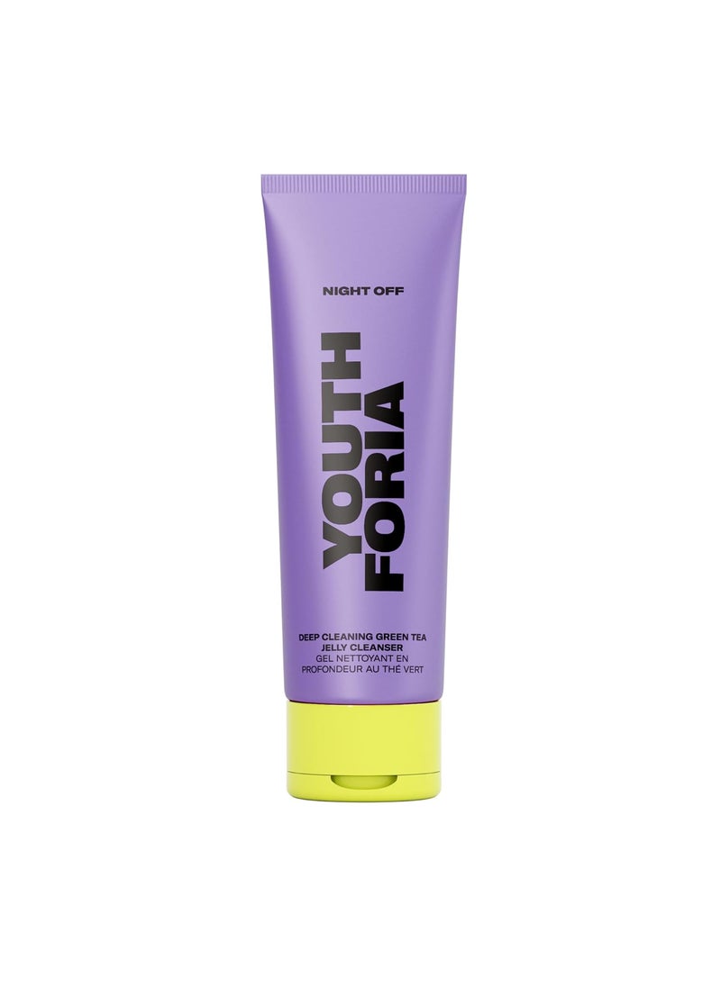 Youthforia - Youthforia Night Off Face Wash Gentle Cleanser for Soft Clear Skin Green Tea Leaves Exfoliate for Effective Makeup Removal Vegan  CrueltyFree - Image 1
